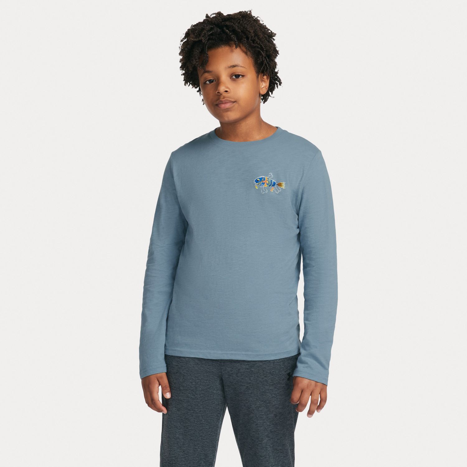 Футболка Under Armour Fish Graphic Long Sleeve для мальчиков — фото 1