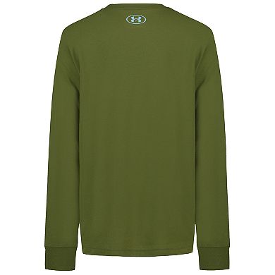 Boys 8-20 Under Armour Logo Core Cuff Long Sleeve Tee