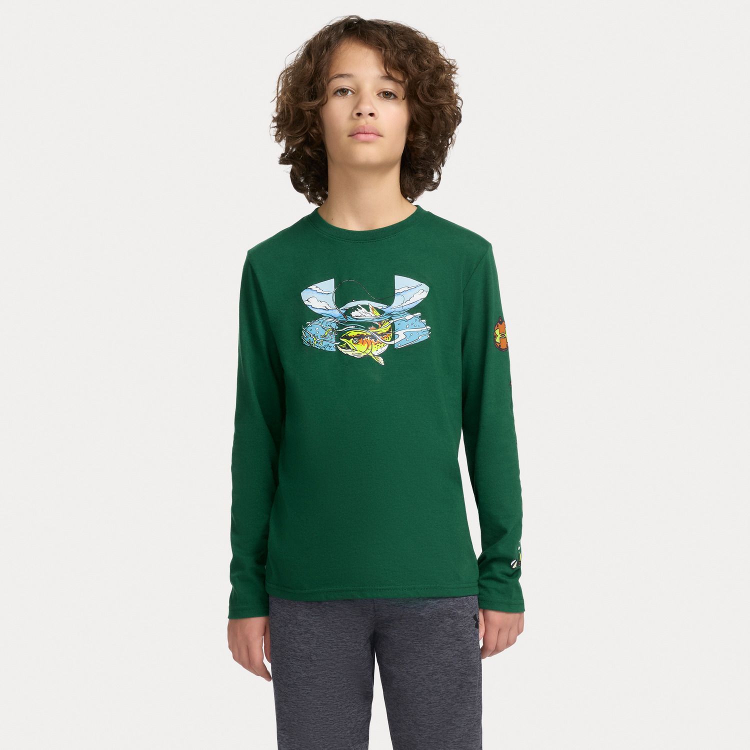 Футболка Under Armour Great Catch Long Sleeve для мальчиков — фото 1