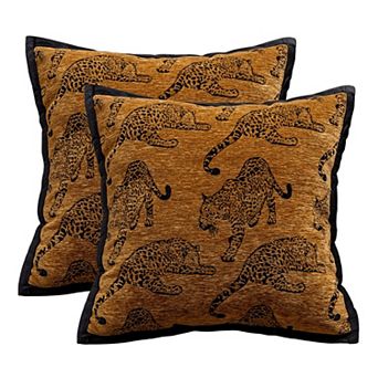 AAW Luxurary French Leopard Throw Pillow Cover Set of 2