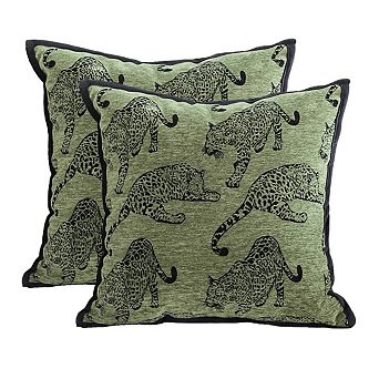 AAW Luxurary French Leopard Throw Pillow Cover Set of 2