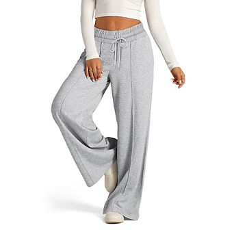 Oversized Wide Leg Sweatpants Drawstring Baggy Straight Leg Track Pants Casual Plain Pockets