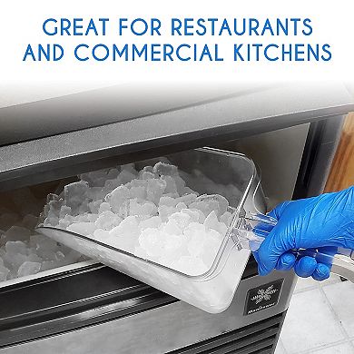 Commercial Ice Scoop with Metal Holder; 58oz Capacity for Ice or Ingredients