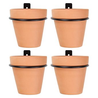 4" Wall Ring Planters, 4Pack; Metal Hanging Planters for Indoor Decor