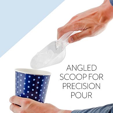 Ice Maker Scoop with Holder, 2pc; Utility Set for Ice Bin or Bulk Dry Goods