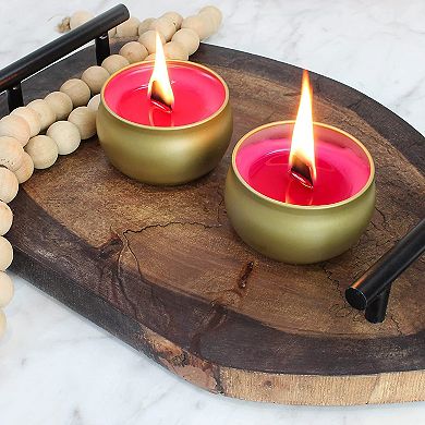 Metallic Gold Candle Tins, 12Pack; Round Storage Containers for Gifts & DIY