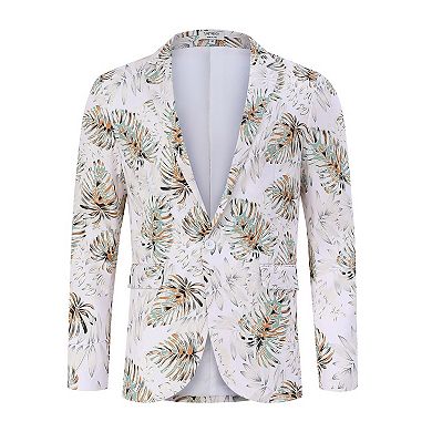 Blazer for Men One Button Lapel Suit Jacket Casual Business Jackets