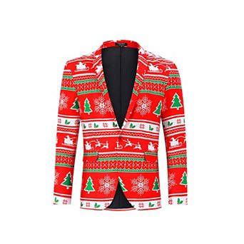 Blazer for Men One Button Lapel Suit Jacket Casual Business Jackets