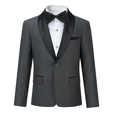 Boys 5-16 2 pc Slim Fit One-Button Suit Set Blazer + Pants Formal Wedding