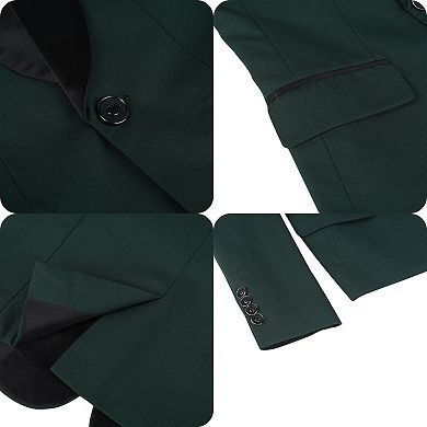 Boys 5-16 2 pc Slim Fit One-Button Suit Set Blazer + Pants Formal Wedding