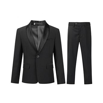 Boys 5-16 2 pc Slim Fit One-Button Suit Set Blazer + Pants Formal Wedding