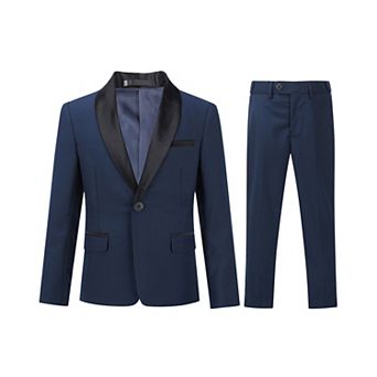 Boys 5-16 2 pc Slim Fit One-Button Suit Set Blazer + Pants Formal Wedding