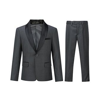 Boys 5-16 2 pc Slim Fit One-Button Suit Set Blazer + Pants Formal Wedding
