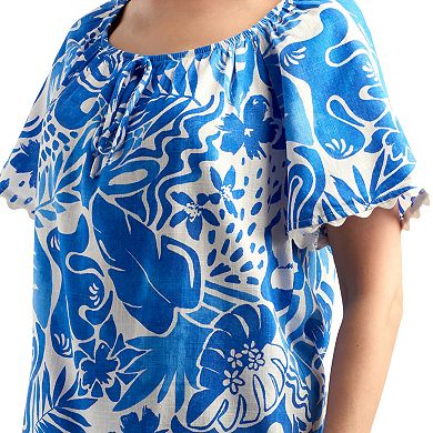 Women's AB Studio Bubble Elastic Hem Top