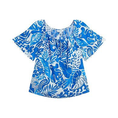 Women's AB Studio Bubble Elastic Hem Top