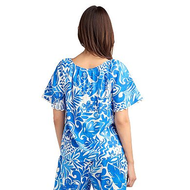 Women's AB Studio Bubble Elastic Hem Top