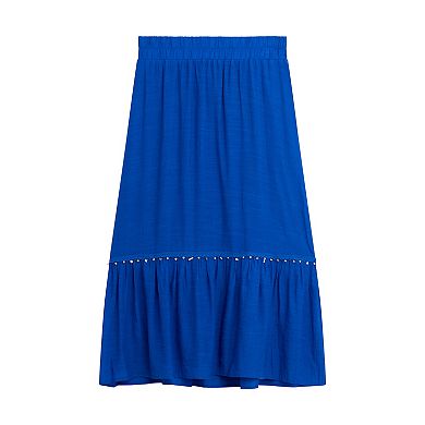 Women's AB Studio Crochet Trim Hem Skirt