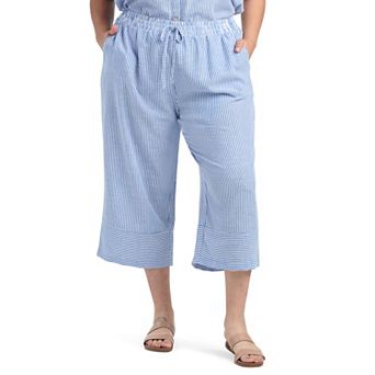 Plus Size AB Studio Wide Leg Crop Pants