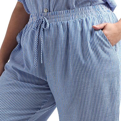 Plus Size AB Studio Wide Leg Crop Pants
