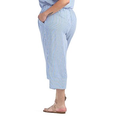 Plus Size AB Studio Wide Leg Crop Pants