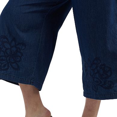 Plus Size AB Studio Wide Leg Crop Pants