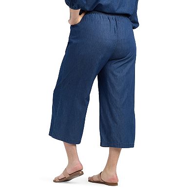 Plus Size AB Studio Wide Leg Crop Pants