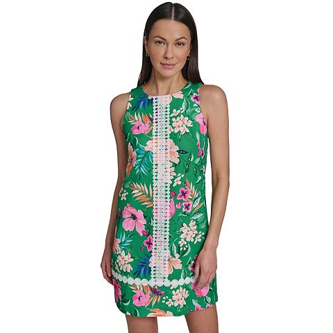Женские платья Harper Women's Harper Rose Lace Trim Printed Shift Dress