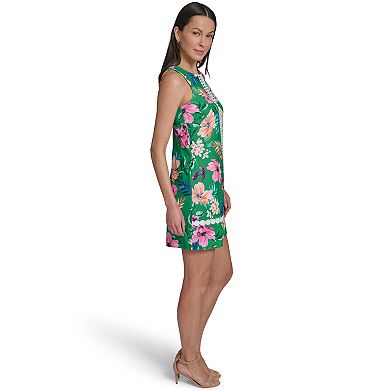 Women's Harper Rose Lace Trim Printed Shift Dress