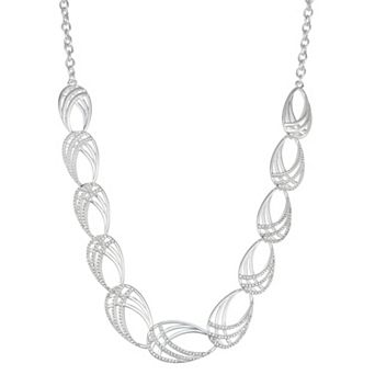 Napier Silver-Tone Shine Bright Collar Necklace