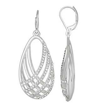 Napier Silver-Tone Shine Bright Drop Earrings