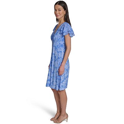 harper rose fit and flare dress Harper Rose Pink Bow Front Dress in Charleston