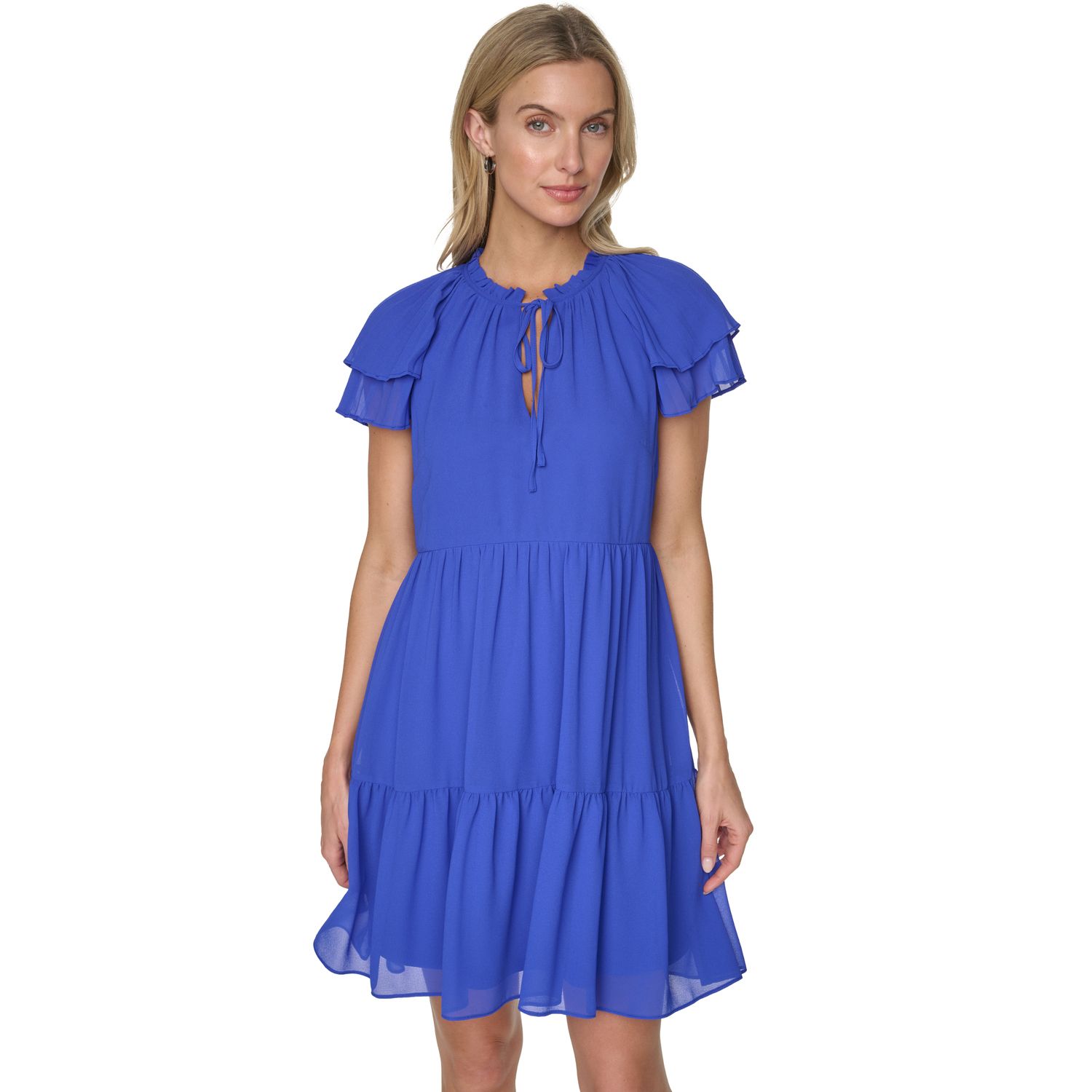 Женские платья Harper Rose Ruffle Sleeve Tiered Mini Dress