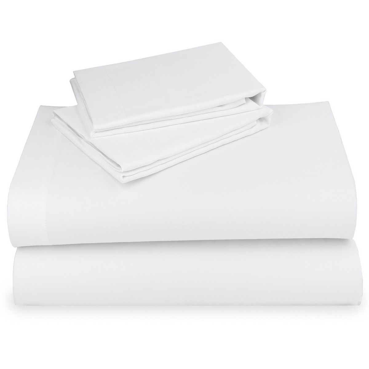California Design Den 100% Organic Cotton Sheet Set - Crisp Percale Weave, Deep Pockets - Bright White, KING