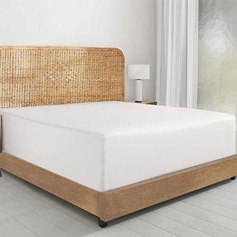 California Design Den Deep Pocket Fitted Sheet Only - 100% Organic Cotton Percale, Gripper Elastic