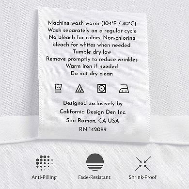 California Design Den 100% Organic Cotton Printed Sheet Set - Crisp Percale, Deep Pockets
