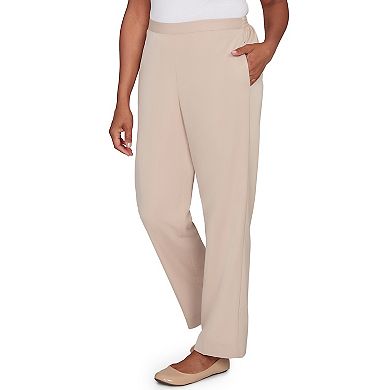 Alfred Dunner Side Seam Pocket Average Length Twill Pants