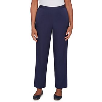 Alfred Dunner Side Seam Pocket Average Length Twill Pants