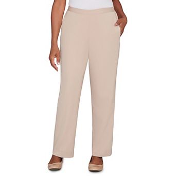 Alfred Dunner Side Seam Pocket Average Length Twill Pants