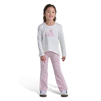 Girls 4-6x adidas 2 pc Long Sleeve Graphic Tee & Printed Legging Set