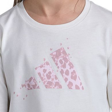 Girls 4-6x adidas 2-Piece Long Sleeve Graphic Tee & Printed Legging Set