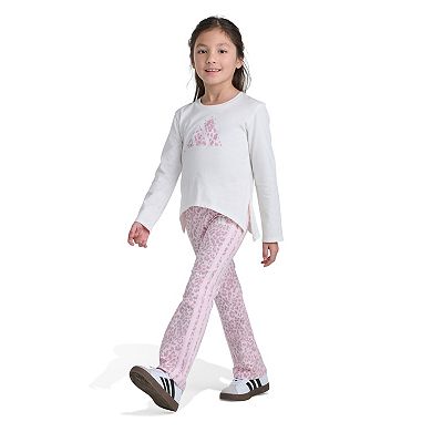 Girls 4-6x adidas 2-Piece Long Sleeve Graphic Tee & Printed Legging Set