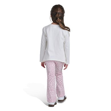 Girls 4-6x adidas 2-Piece Long Sleeve Graphic Tee & Printed Legging Set