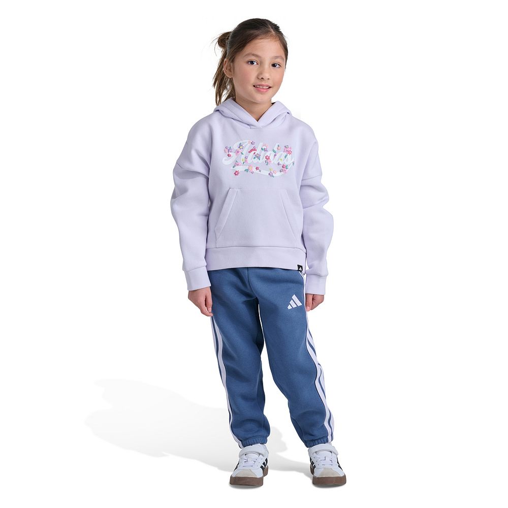 Girls 4-6x adidas 2-Piece Long Sleeve Graphic Hoodie & Jogger