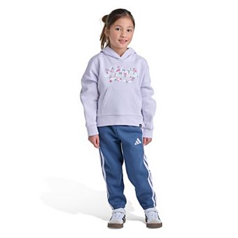 Girls 4-6x adidas 2 pc Long Sleeve Graphic Hoodie & Jogger Pants Set