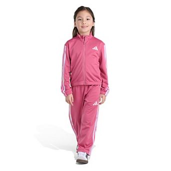 Baby & Toddler Girl adidas 2 pc Long Sleeve Jacket & Wide Leg Pants Set