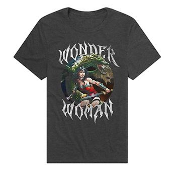 Men's Justice League Of America Wonder Woman Dragon Graphic Tee