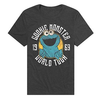 Men's Sesame Street Cookie Monster World Tour Graphic Tee