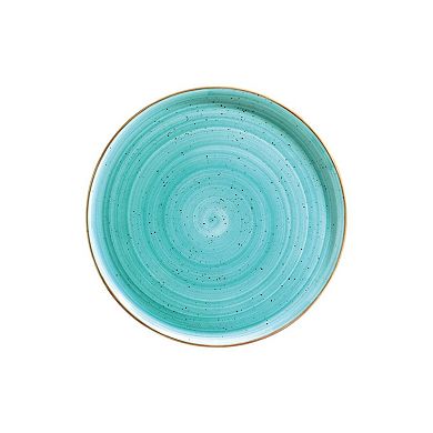 Aqua dia.12.75" Round Blue Porcelain Plate