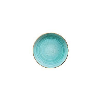 Aqua dia.7.5" Round Blue Porcelain Plate (Set of 4)