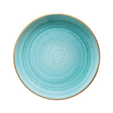 Aqua dia.7.5" Round Blue Porcelain Plate (Set of 4)